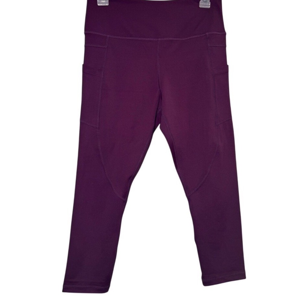 ZYIA Active Plum Pocket Light N Tight‎ Hi-Rise Capri Leggings Women's Size 6-8